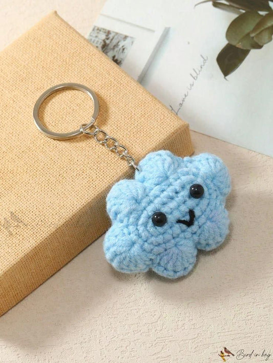 Cute Crochet Handmade Cloud Keychain for Bags and Keys