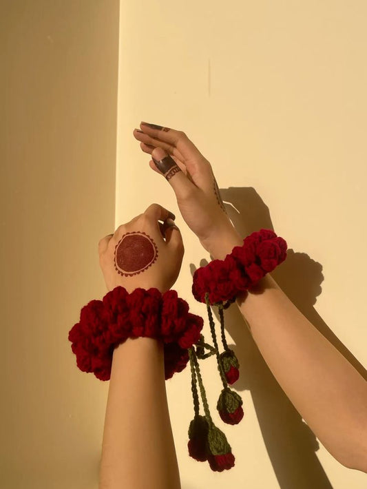 Handmade Crochet Floral Gajra for Women