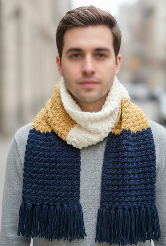 Warm Crochet Handmade Muffler - Scarf for Men