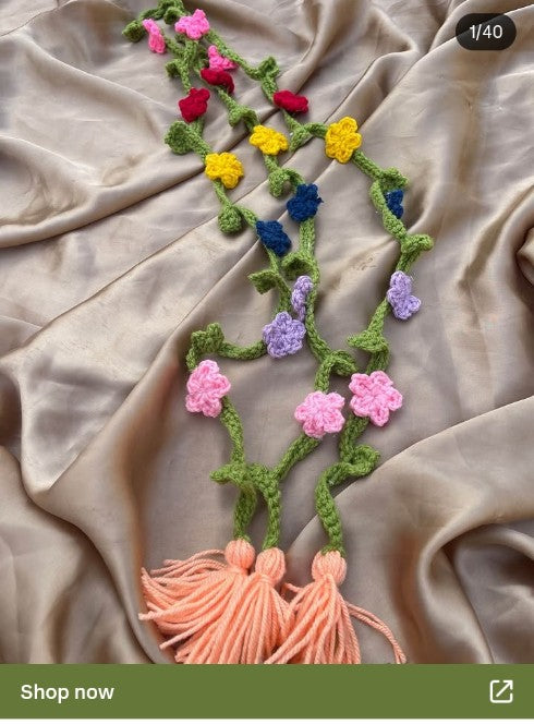 Handmade Crochet Parandi Hair Tassel