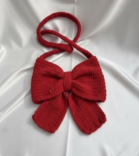 Handmade Crochet Bow Shoulder Bag for Women Style!