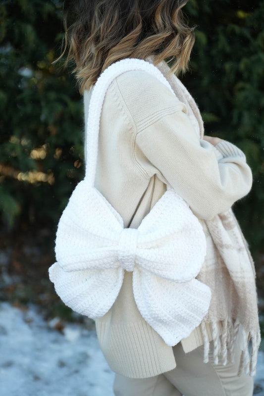 Handmade Crochet Bow Shoulder Bag for Women Style!