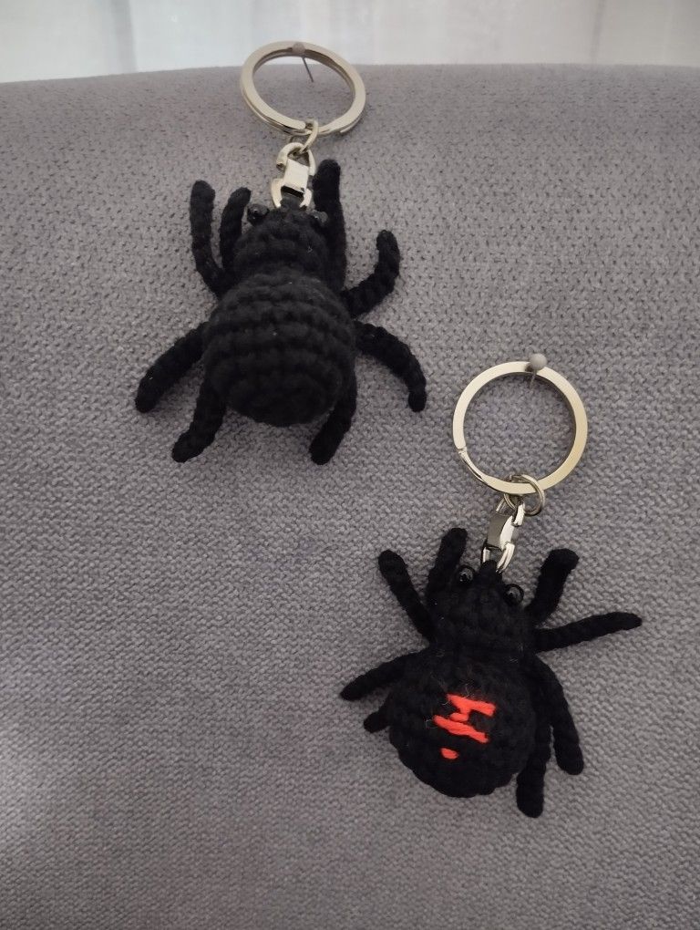 Handmade Crochet Spider Keychain Cute Gift
