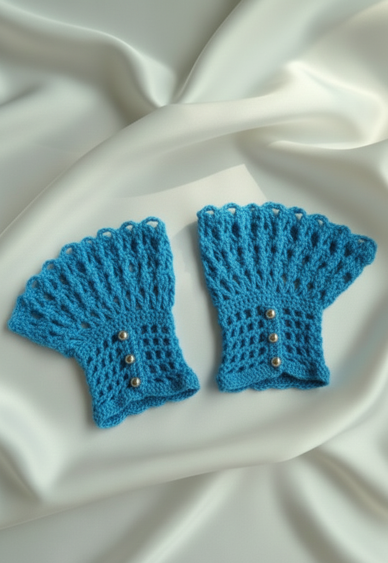Handmade Crochet Lace Wrist Cuffs-Gloves for Women