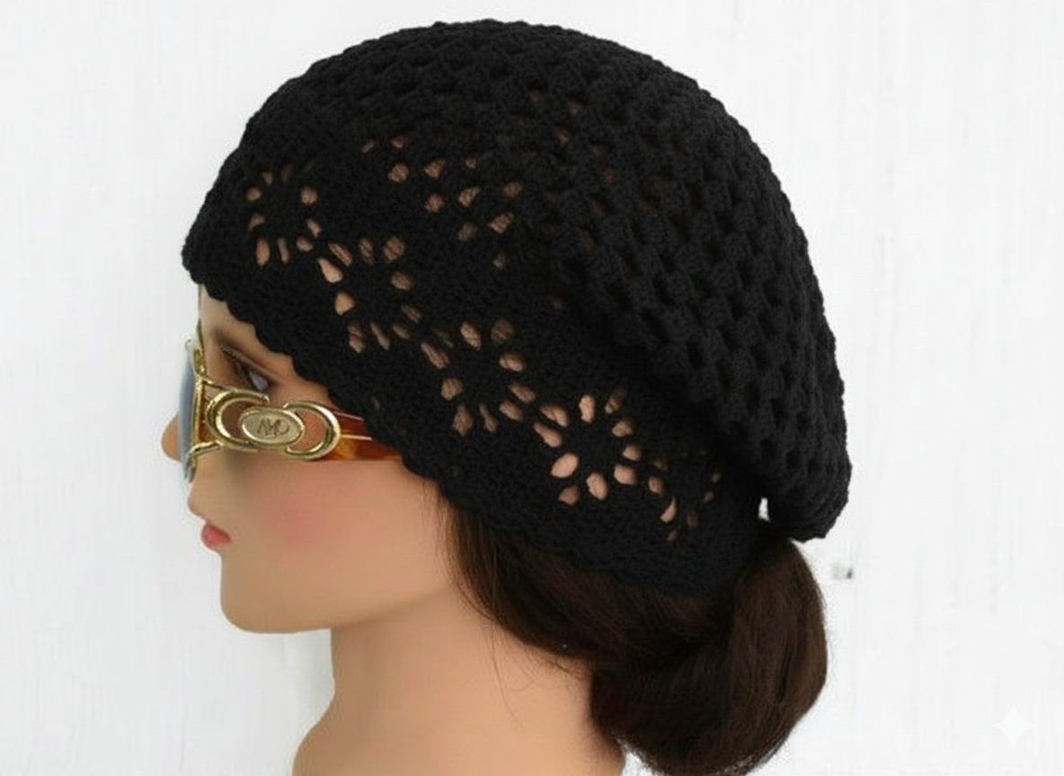 Crochet Handmade Slouchy Beanie Hat for Women LightweightXL