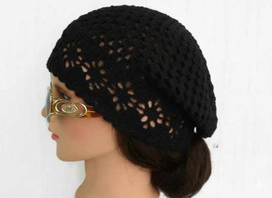 Crochet Handmade Slouchy Beanie Hat for Women LightweightXL