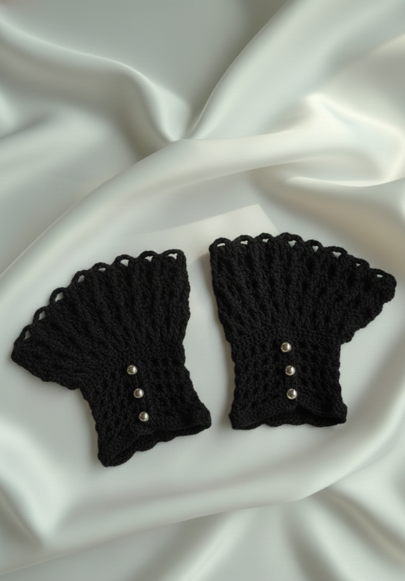 Handmade Crochet Lace Wrist Cuffs-Gloves for Women