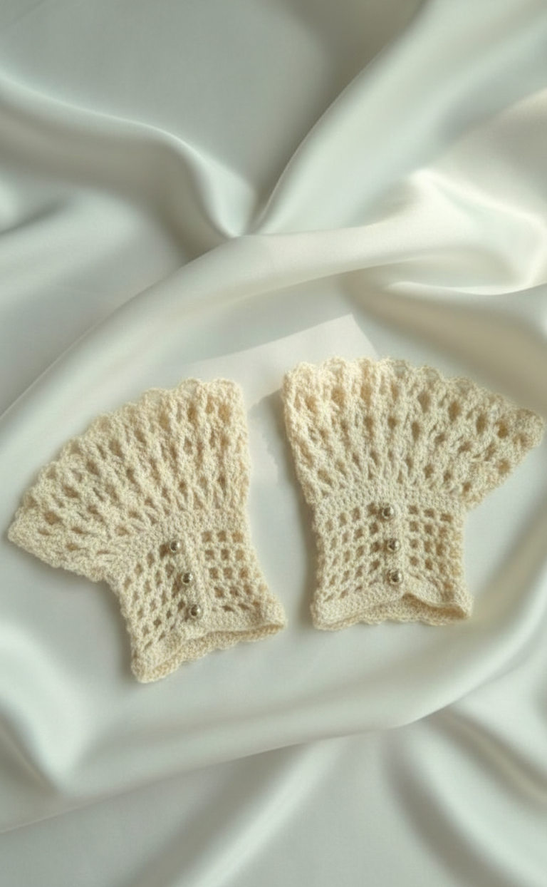 Handmade Crochet Lace Wrist Cuffs-Gloves for Women