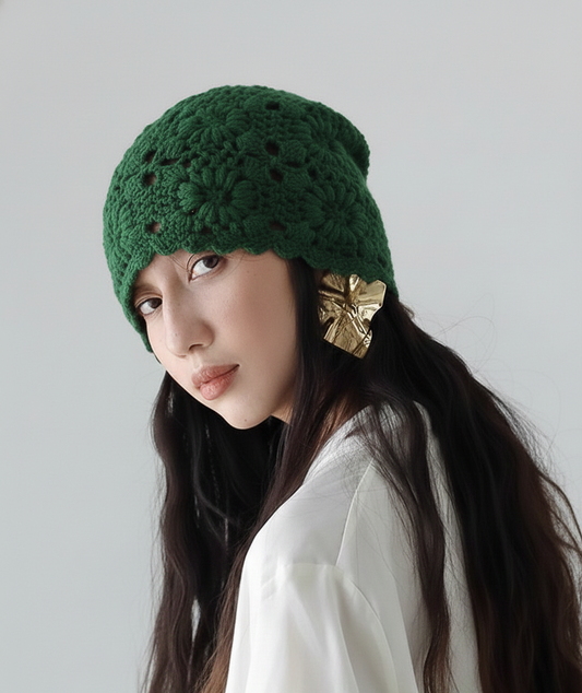 Handmade Crochet Slouchy Beanie Hat For Girls