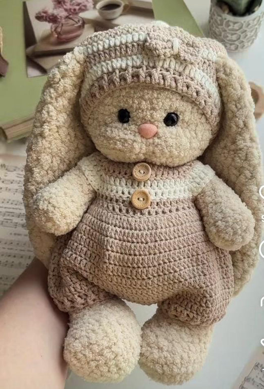 Handmade Crochet Bunny Plush Toy for Kids