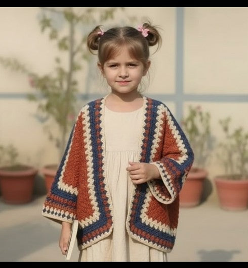 Matching Crochet Cardigan - Sweater Set for Mom and Daughter