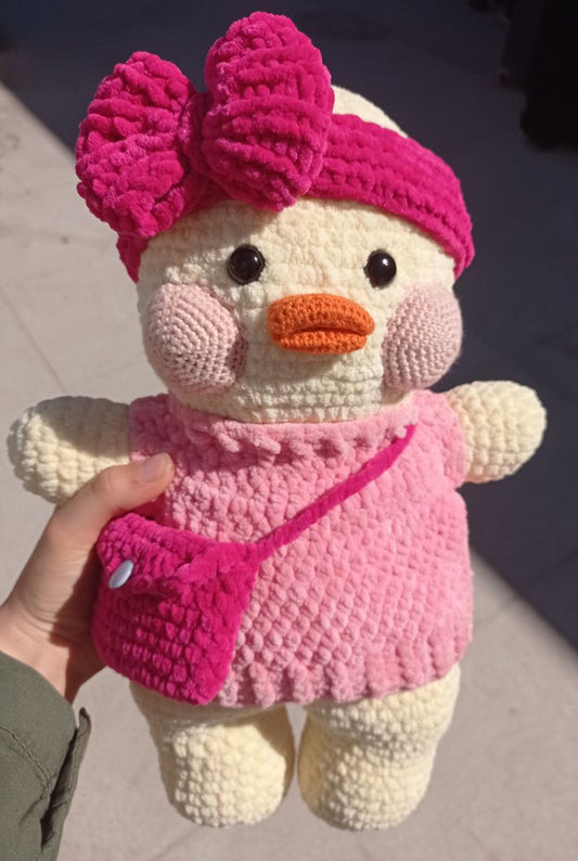 Handmade Crochet Duck Plush Toy for Kids Gift