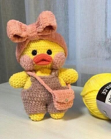 Handmade Crochet Duck Plush Toy for Kids Gift
