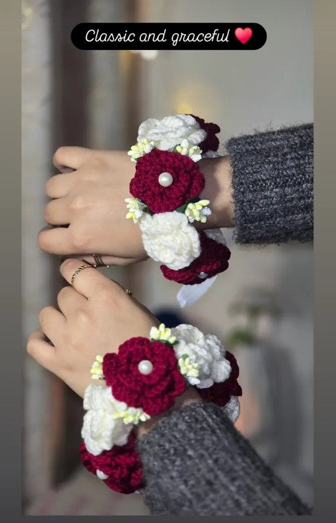 Handmade Crochet Floral Gajra for Women & Girls