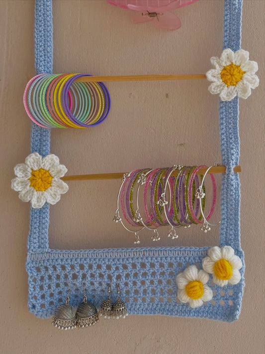 Handmade Crochet Wall Organizer Jewelry Holder