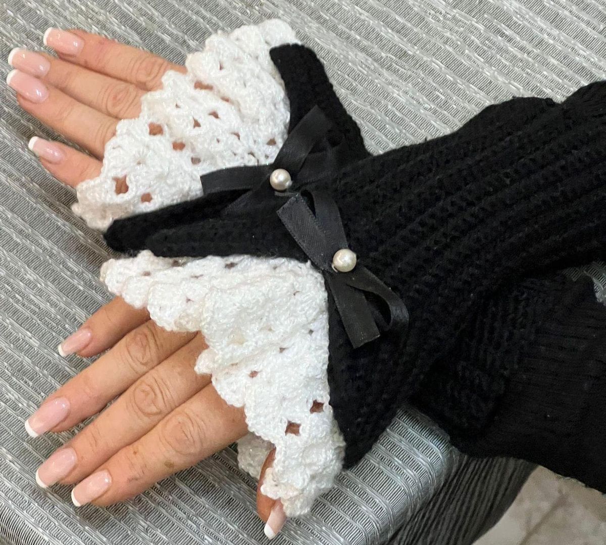 Handmade Crochet Fingerless Gloves for Women