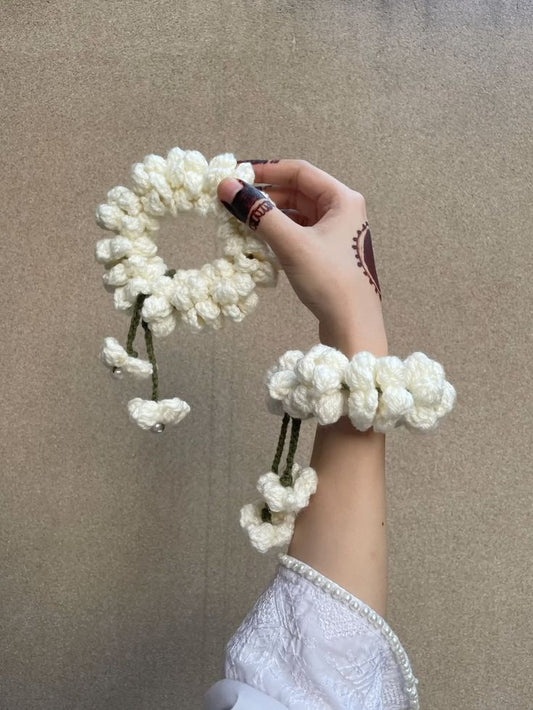 Handmade Crochet Floral Gajra for Women