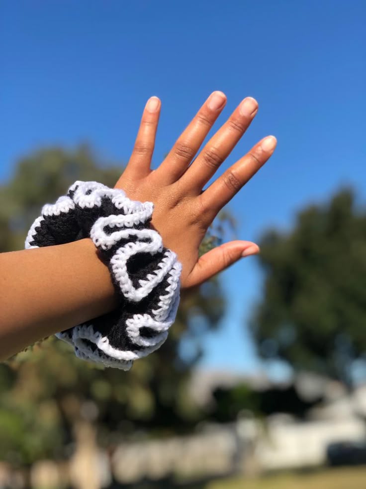 Handmade Crochet Hair Bun Cover Scrunchie For Girls