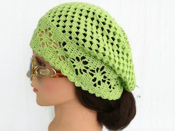 Crochet Handmade Slouchy Beanie Hat for Women LightweightXL