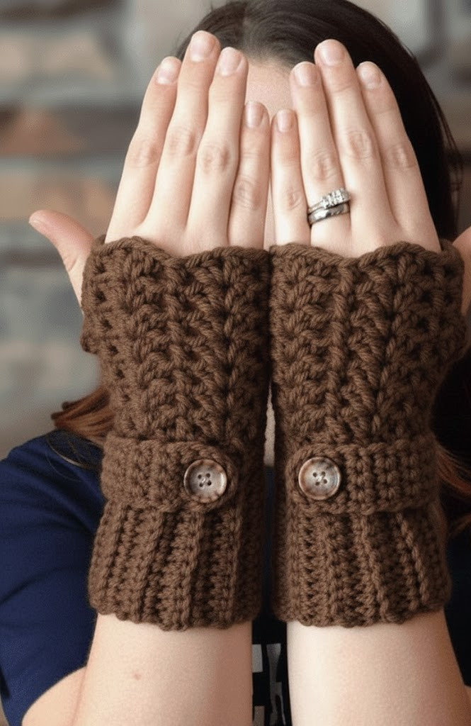 Handmade Crochet Fingerless Gloves New Design For Women
