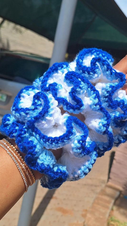 Handmade Crochet Hair Bun Cover Scrunchie For Girls