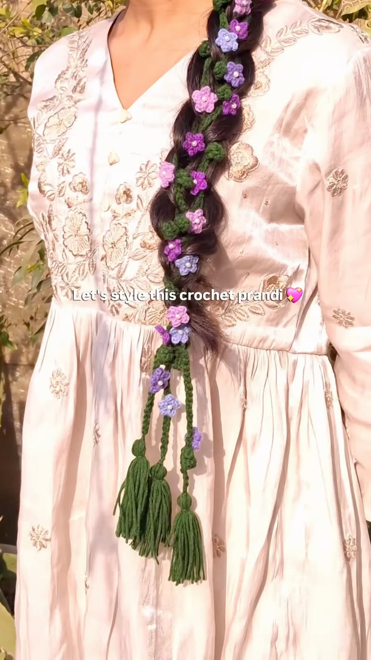 Handmade Crochet Parandi Hair Tassel