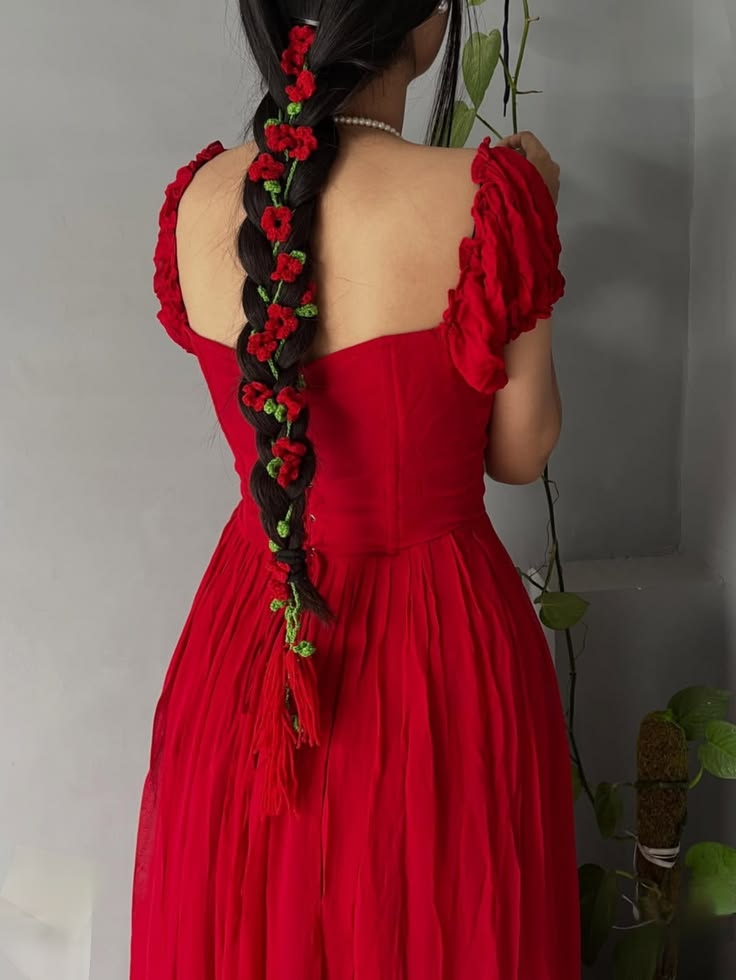 Handmade Crochet Parandi Hair Tassel